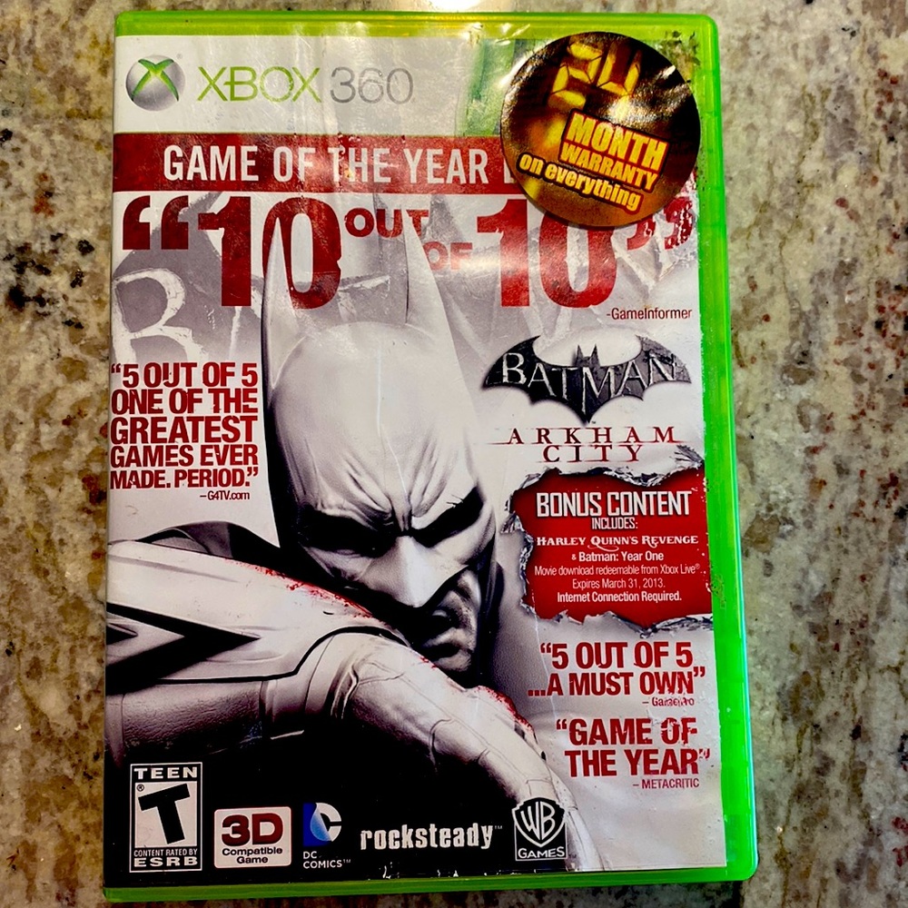 Xbox 360 game Batman Arkham city good condition